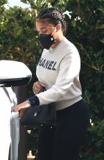 LORI HARVEY Out for Lunch with Friends in Malibu 03/25/2021