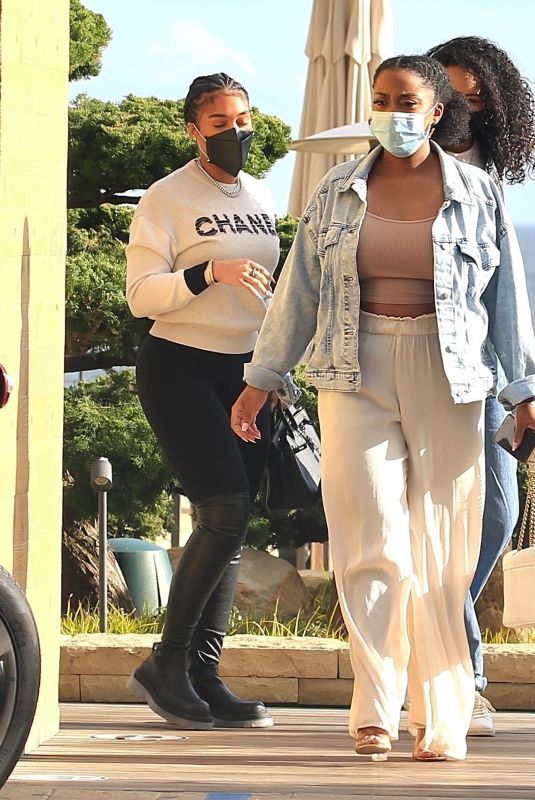 LORI HARVEY Out for Lunch with Friends in Malibu 03/25/2021
