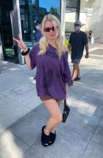 LOTTIE MOSS Out on Rodeo Drive in Beverly Hills 03/30/2021