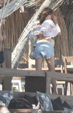 LUANN DE LESSEPS in a White Bikini at a Beach in Tulum 03/17/2021