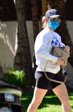 LUCY HALE Arrives at Jacquie Aiche Jewelry Store in Los Angeles 03/02/2021