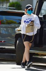 LUCY HALE Arrives at Jacquie Aiche Jewelry Store in Los Angeles 03/02/2021
