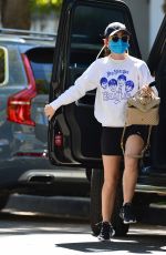 LUCY HALE Arrives at Jacquie Aiche Jewelry Store in Los Angeles 03/02/2021