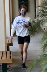 LUCY HALE Arrives at Yoga Class in Los Angeles 03/02/2021