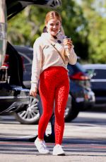 LUCY HALE Heading to Pilates Class in Los Angeles 03/28/2021
