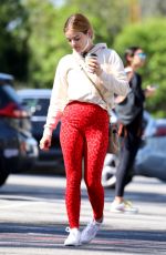 LUCY HALE Heading to Pilates Class in Los Angeles 03/28/2021