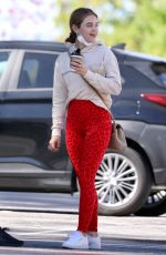 LUCY HALE Heading to Pilates Class in Los Angeles 03/28/2021