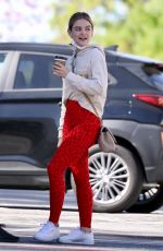 LUCY HALE Heading to Pilates Class in Los Angeles 03/28/2021
