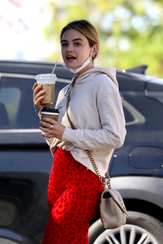 LUCY HALE Heading to Pilates Class in Los Angeles 03/28/2021