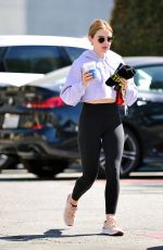 LUCY HALE Leaves a Gym in Los Angeles 03/24/2021