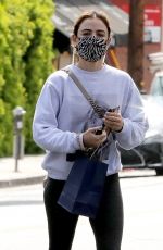 LUCY HALE Leaves a Skincare Clinic in West Hollywood 03/08/2021