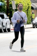 LUCY HALE Leaves a Skincare Clinic in West Hollywood 03/08/2021