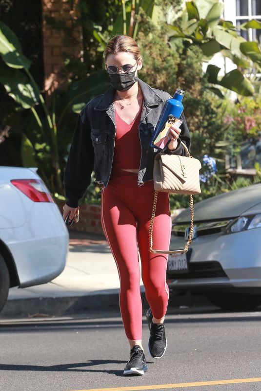LUCY HALE Out and About in West Hollywood 03/01/2021
