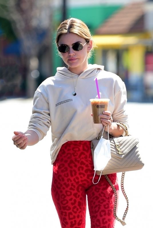 LUCY HALE Out for Morning Coffee in Los Angeles 03/28/2021