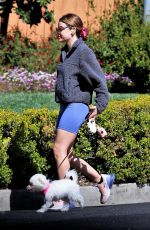 LUCY HALE Out with Her Dog in Los Angeles 03/21/2021