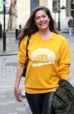 LUCY HOROBIN Arrives at Global Radio in London 03/15/2021