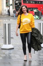 LUCY HOROBIN Arrives at Global Radio in London 03/15/2021