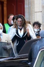 MADALINA GHENEA on the Set of House of Gucci in Rome 03/22/2021