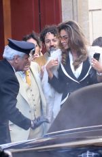 MADALINA GHENEA on the Set of House of Gucci in Rome 03/22/2021
