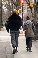 MADELAINE PETSCH and Miles Chamley-Watson Out for Coffee in Vancouver 03/02/2021