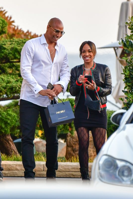MALIKA HAQQ and Dorion Renaud at Nobu in Malibu 03/26/2021