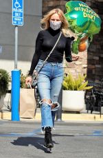 MALIN AKERMAN in Ripped Denim Out in Los Angeles 03/17/2021