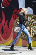 MALIN AKERMAN in Ripped Denim Out in Los Angeles 03/17/2021