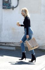 MALIN AKERMAN in Ripped Denim Out in Los Angeles 03/17/2021