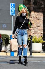 MALIN AKERMAN in Ripped Denim Out in Los Angeles 03/17/2021