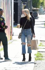 MALIN AKERMAN in Ripped Denim Out in Los Angeles 03/17/2021