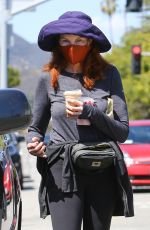 MARCIA CROSS at a Starbucks in Brentwood 03/22/2021