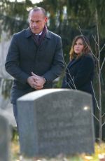 MARISKA HARGITAY and Christopher Meloni on the Set of Law and Order: Organized Crime in New York 03/29/2021