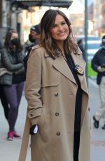 MARISKA HARGITAY on the Set of Law and Erder: Special Victims Unit in New York 03/11/2021