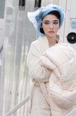 MATILDA DE ANGELIS on the Set of Robbing Mussolini in Rome 03/23/2021