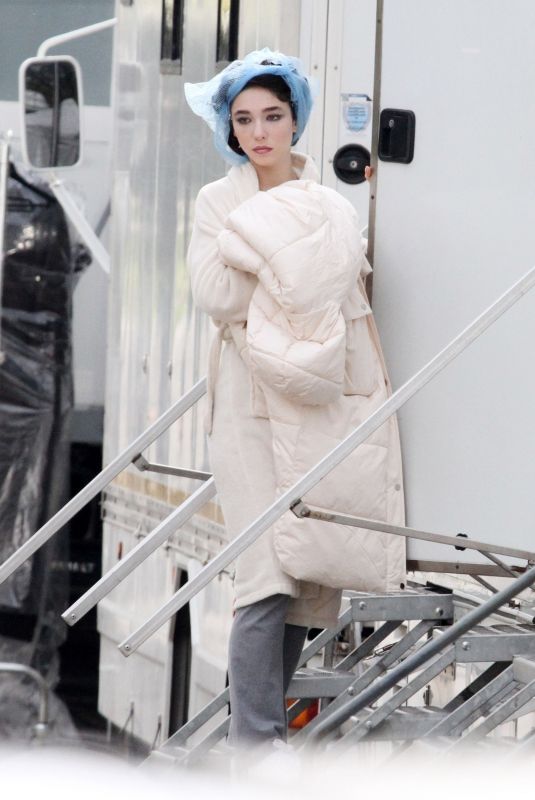 MATILDA DE ANGELIS on the Set of Robbing Mussolini in Rome 03/23/2021