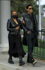MAXINE JONES on the Set of a Music Video in West Hollywood 03/12/2021