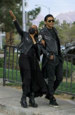 MAXINE JONES on the Set of a Music Video in West Hollywood 03/12/2021