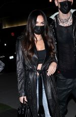 MEGAN FOX and Machine Gun Kelly at Boa Steakhouse in Los Angeles 03/05/2021