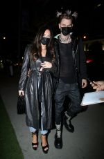 MEGAN FOX and Machine Gun Kelly at Boa Steakhouse in Los Angeles 03/05/2021