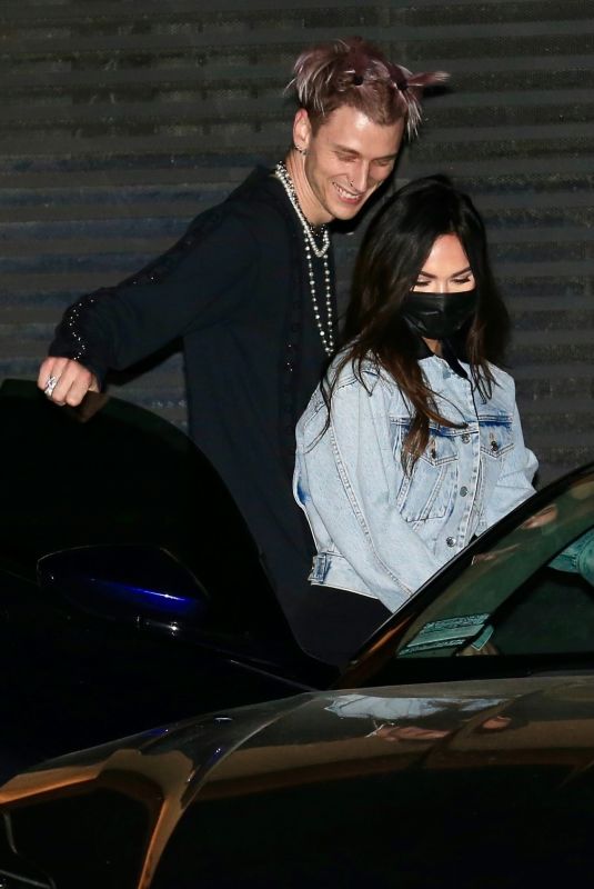 MEGAN FOX and Machine Gun Kelly at Nobu in Malibu 03/01/2021