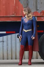 MELISSA BENOIST on the Set of Supergirl in Vancouver 03/05/2021