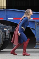 MELISSA BENOIST on the Set of Supergirl in Vancouver 03/05/2021