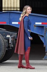 MELISSA BENOIST on the Set of Supergirl in Vancouver 03/05/2021
