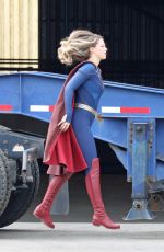 MELISSA BENOIST on the Set of Supergirl in Vancouver 03/05/2021