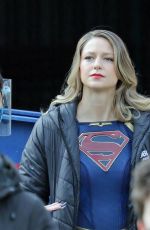 MELISSA BENOIST on the Set of Supergirl in Vancouver 03/05/2021