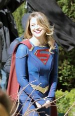 MELISSA BENOIST on the Set of Supergirl in Vancouver 03/29/2021