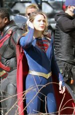 MELISSA BENOIST on the Set of Supergirl in Vancouver 03/29/2021