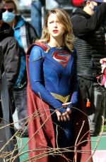 MELISSA BENOIST on the Set of Supergirl in Vancouver 03/29/2021