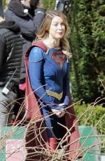 MELISSA BENOIST on the Set of Supergirl in Vancouver 03/29/2021
