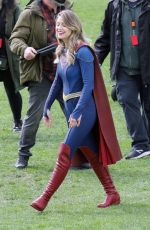 MELISSA BENOIST on the Set of Supergirl in Vancouver 03/30/2021